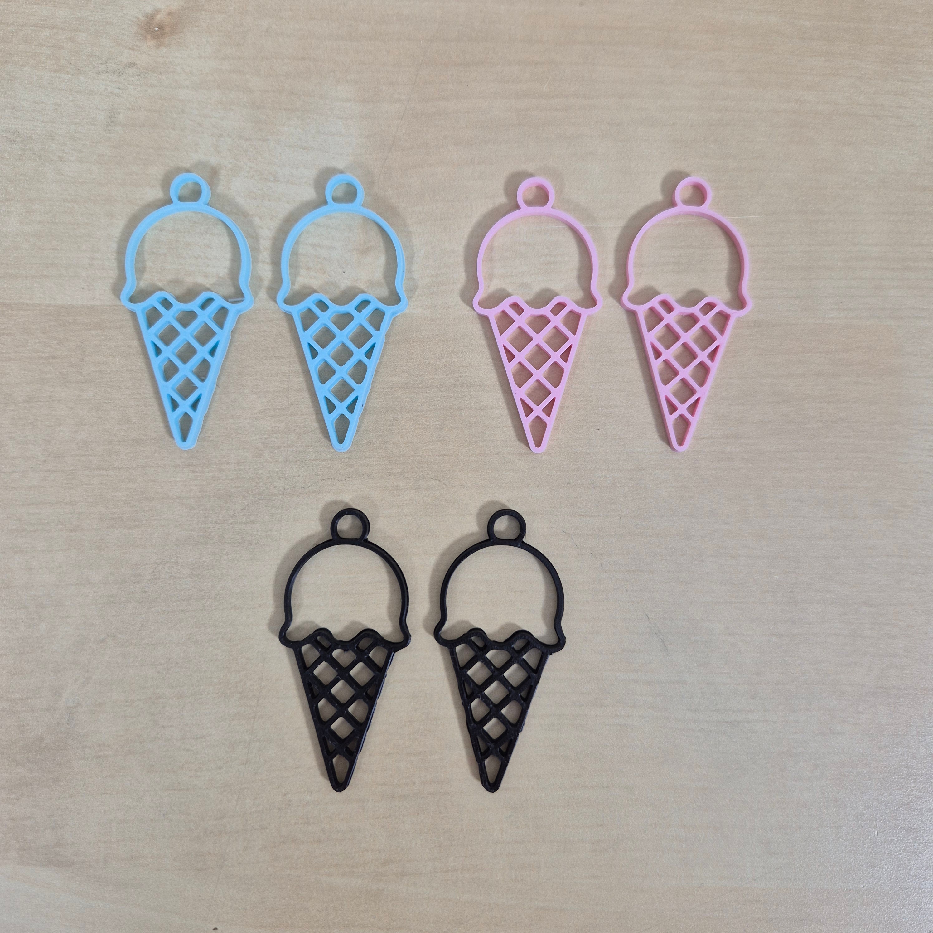 Earrings ice cream cone