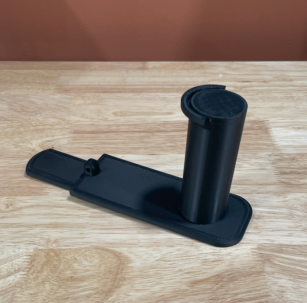 Reversable Side Mount Spool Holder for X1, X1C, P1P, P1S using AMS to secure with PTFE tubing holder