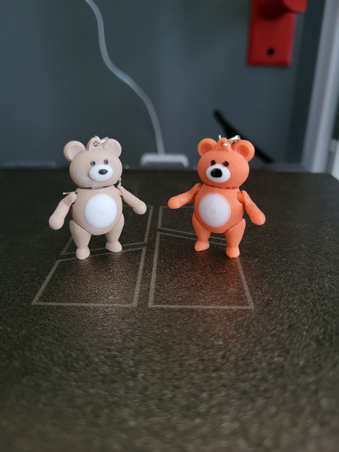 teddy bear earring articulated