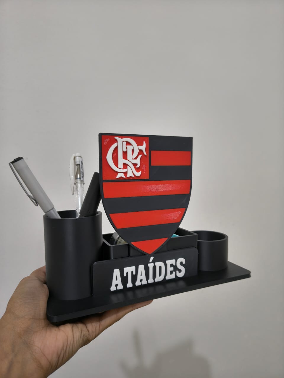 Porta canetas flamengo editável
