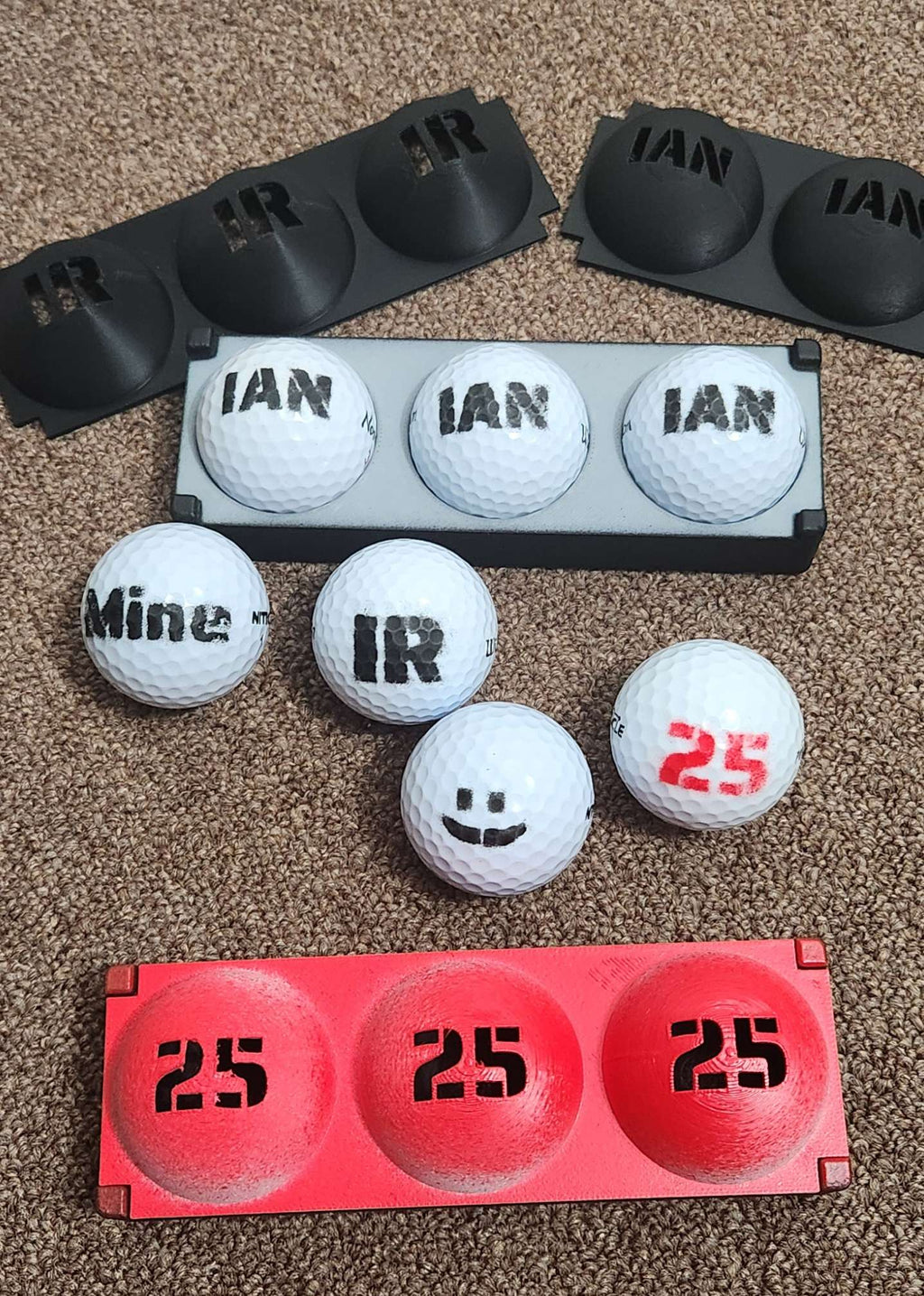 Custom Text Golf Ball Stencil
