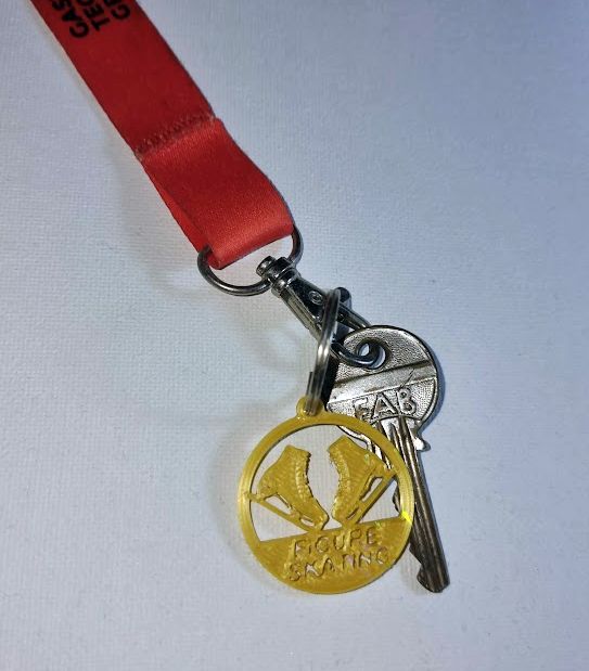 Ice skating keychain/necklace