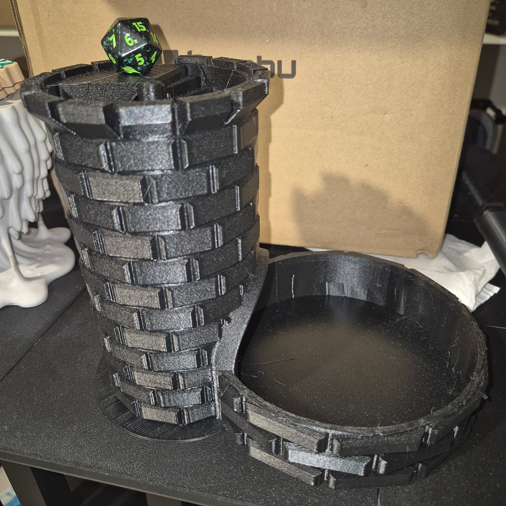 Dice tower with tray