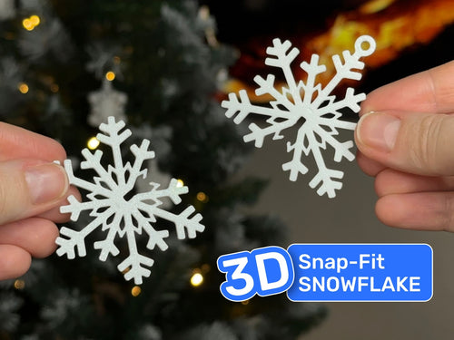 3D Snowflake Puzzle. Snap-Fit New Year's decor