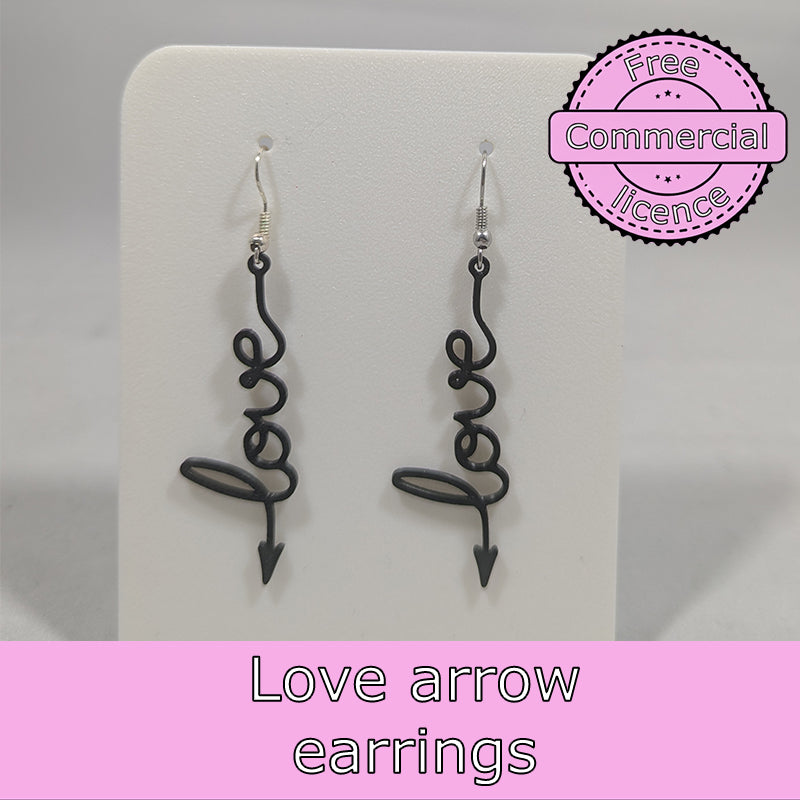 Love arrow earrings - free commercial rights