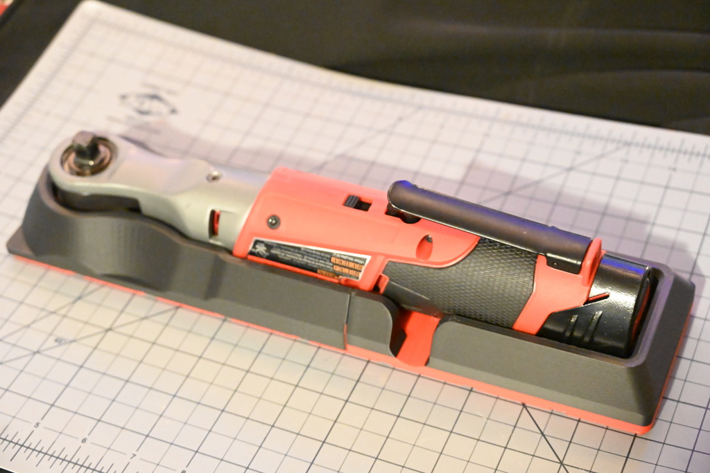Gridfinity Shadow Tray- M12 3/8in Ratchet 2557-20
