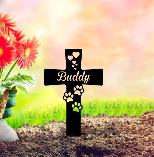 RIP Doggy - Customizable memorial cross for dogs