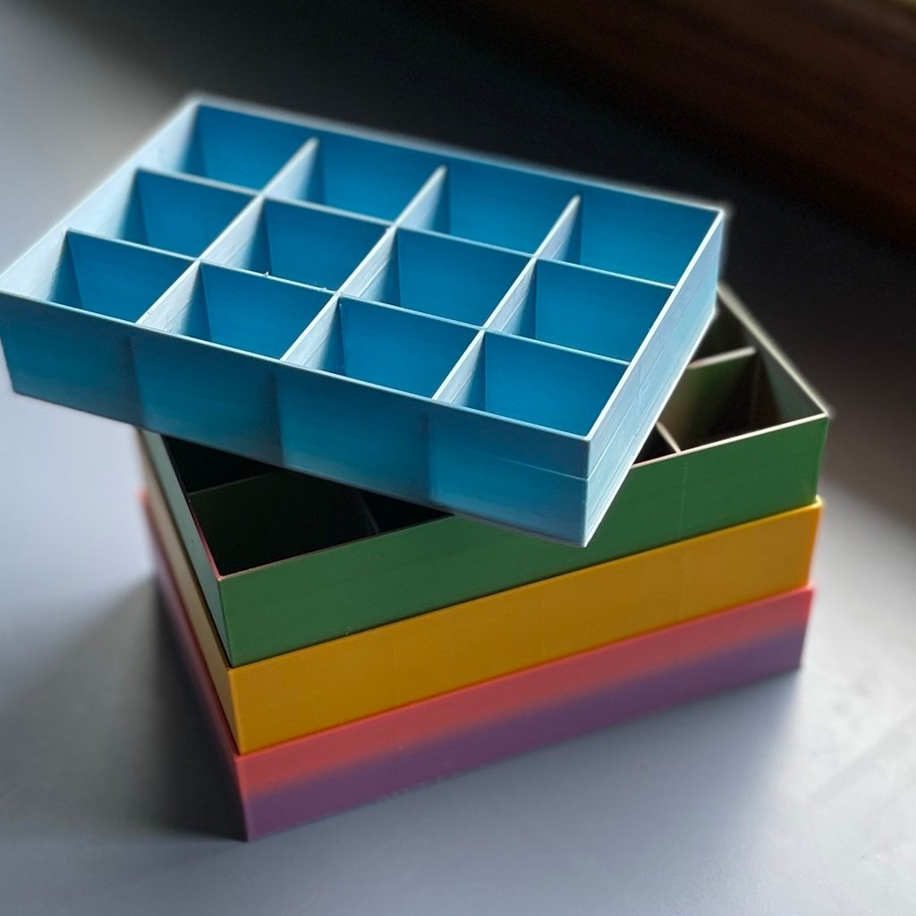 Stacking storage boxes for small items