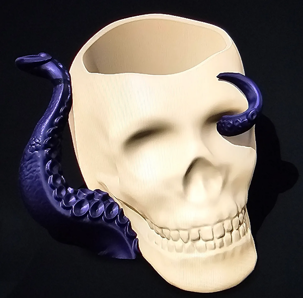 FDM Skull Cup - Octopus Handle No Supports