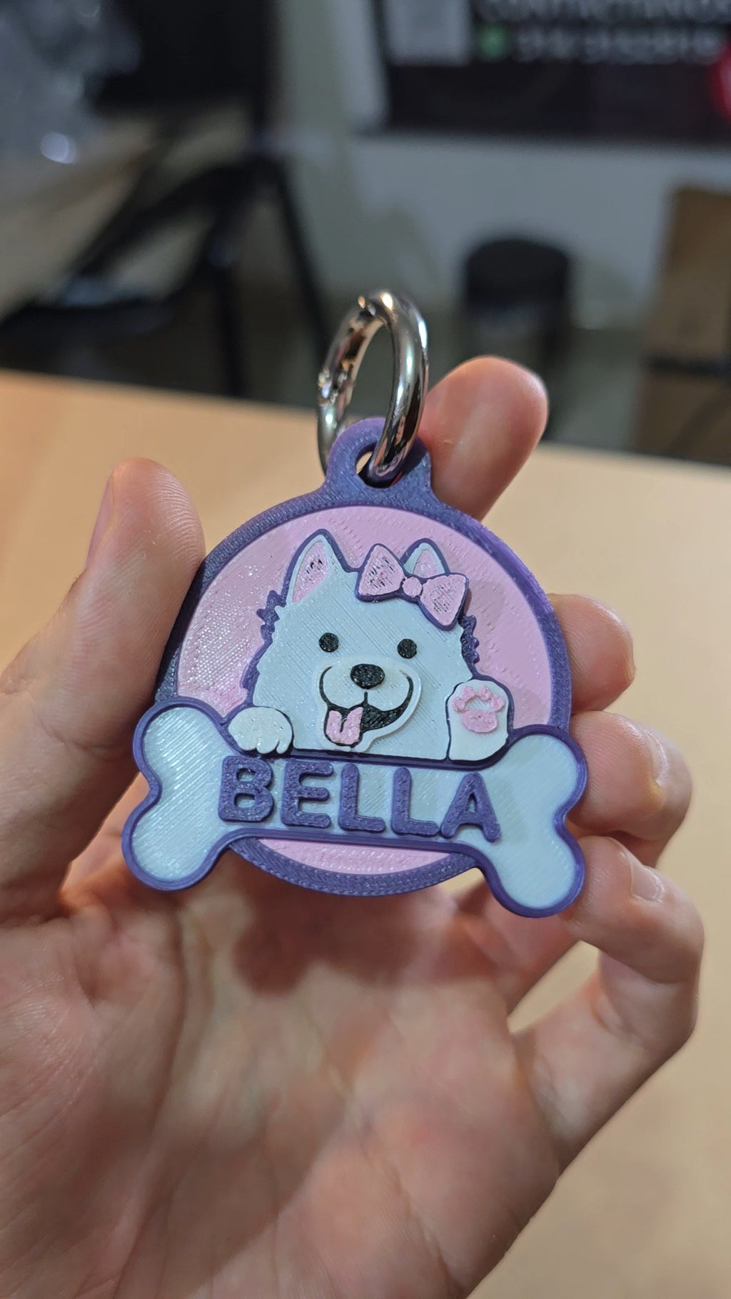 Dog tag costum-placa para perro editable
