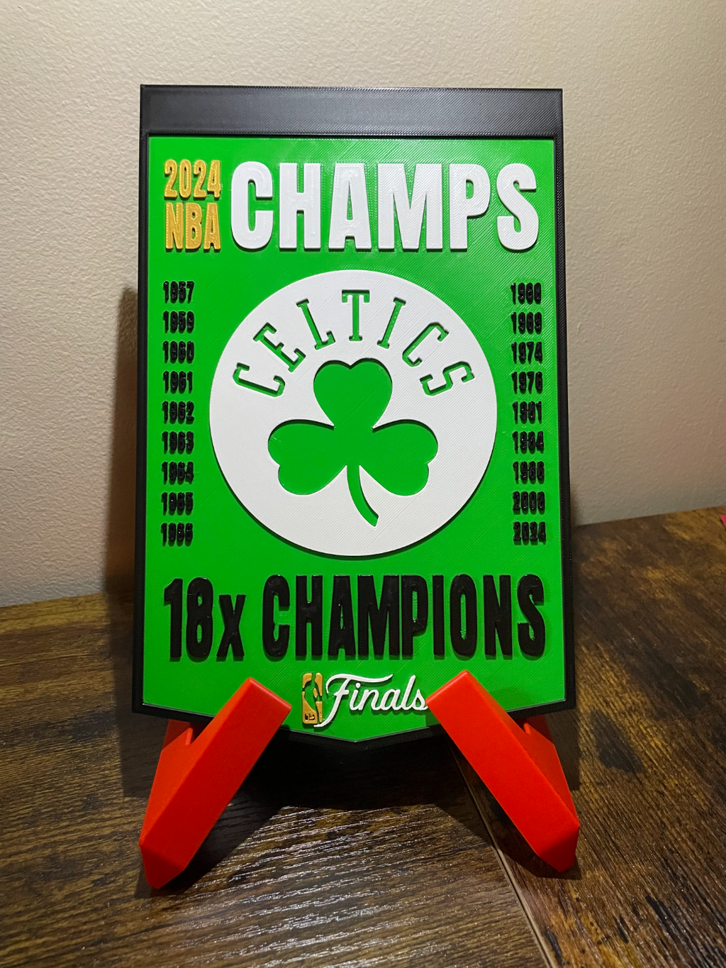Celtics 18x Champs Sign
