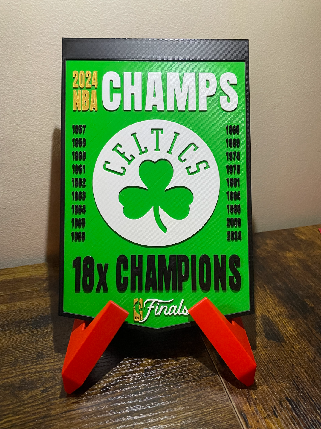 Celtics 18x Champs Sign