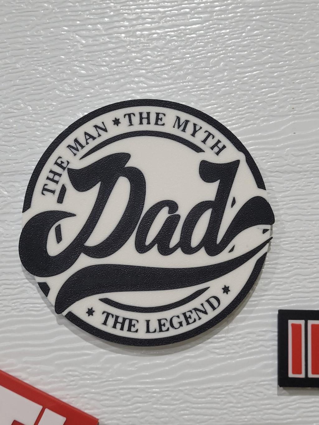 Dad The Man, The Myth, The Legend. Facedown Print