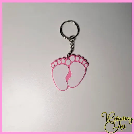 Baby feet keychain