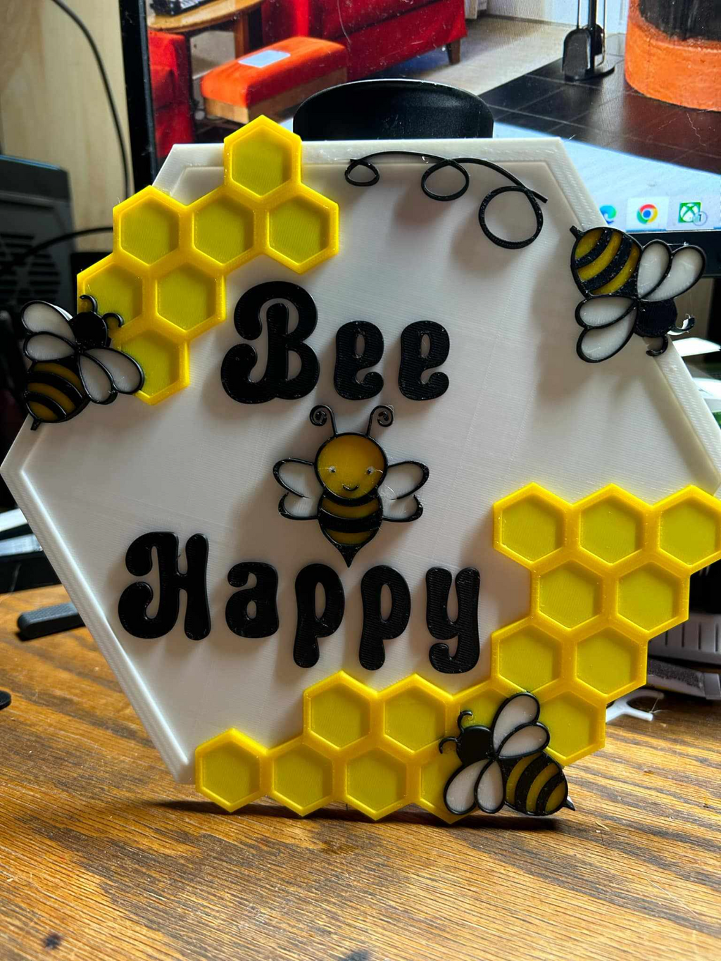 Bee Happy Sign