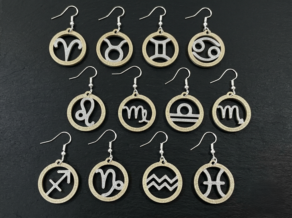 Zodiac Earrings • All Signs • Free Commercial Use