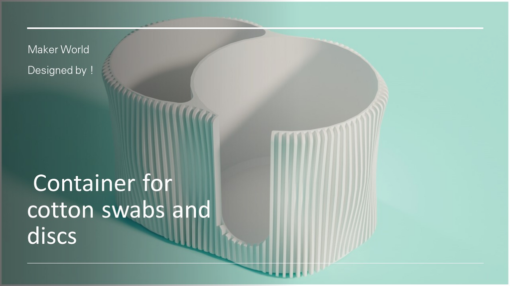 Container for cotton swabs and discs