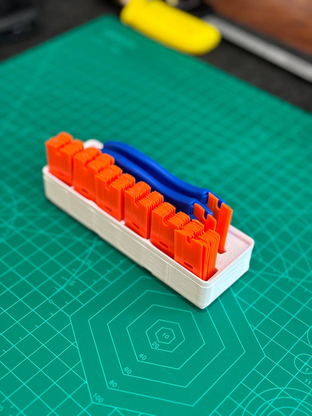 Dual Plastic Razor Scraper Holder - Gridfinity 3x1