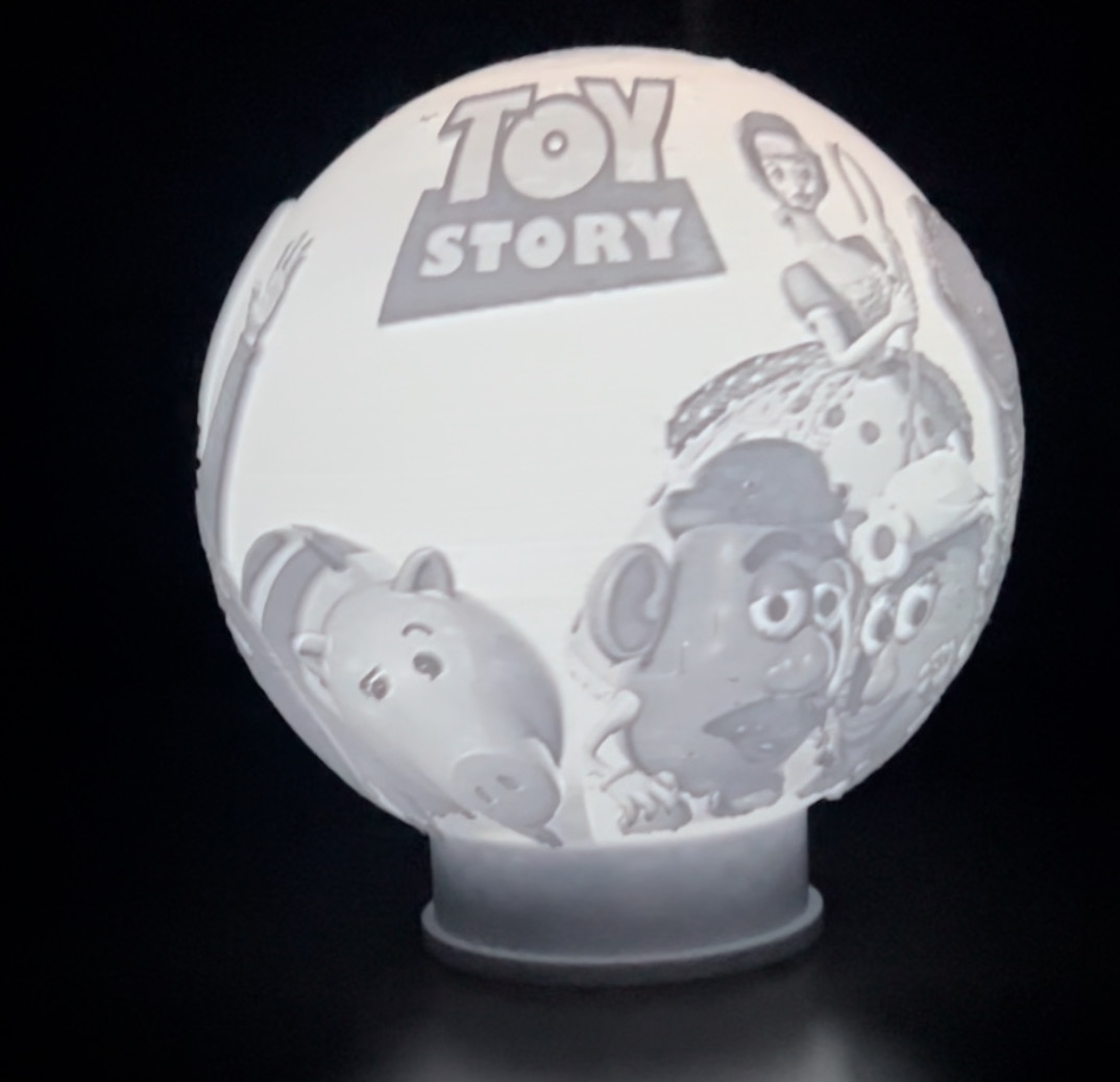 Toy Story lithophane lamp