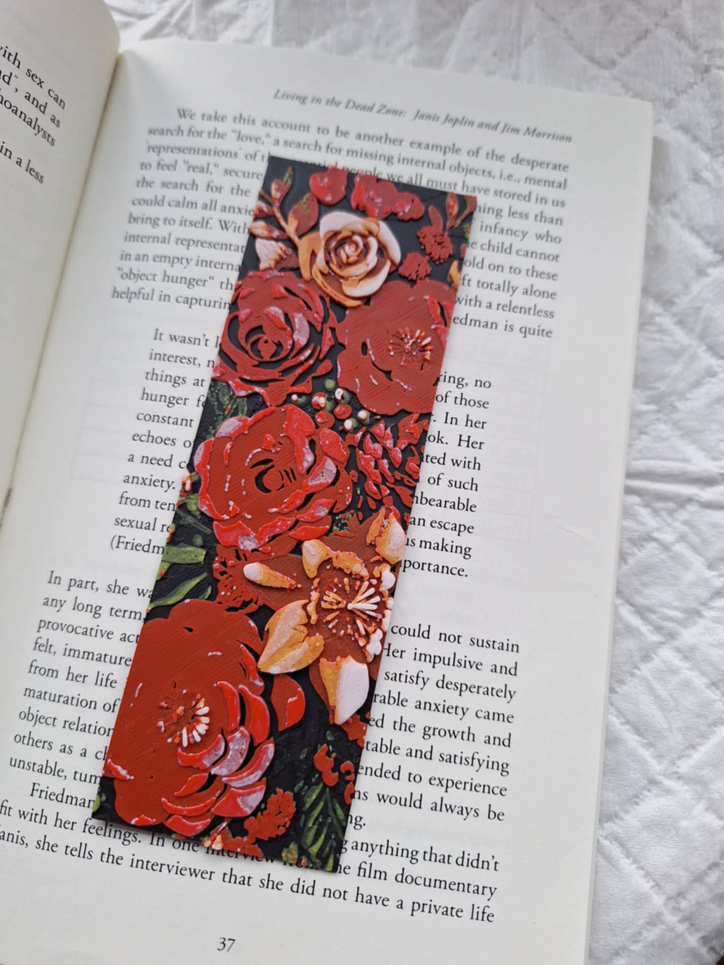 Flower bookmark 154x51 Hueforge