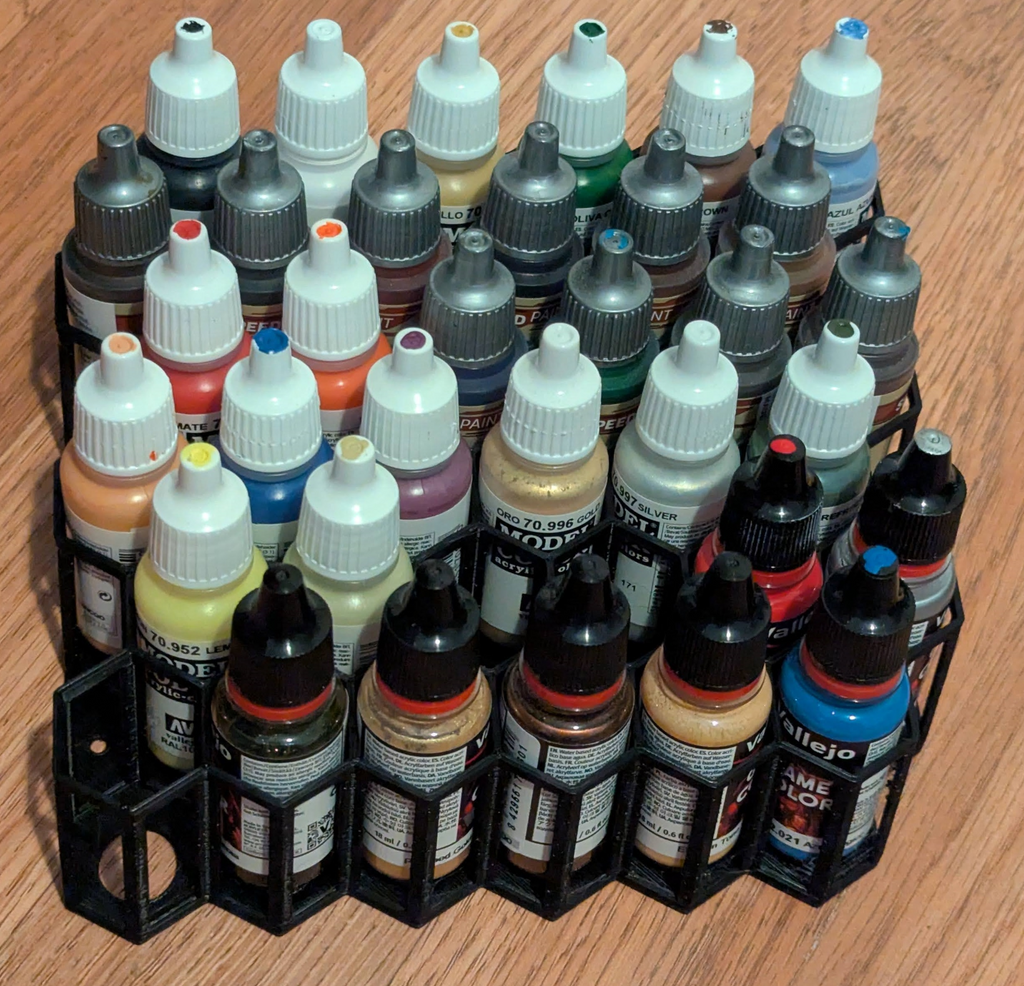 mini paint organizer rack w/ min material usage