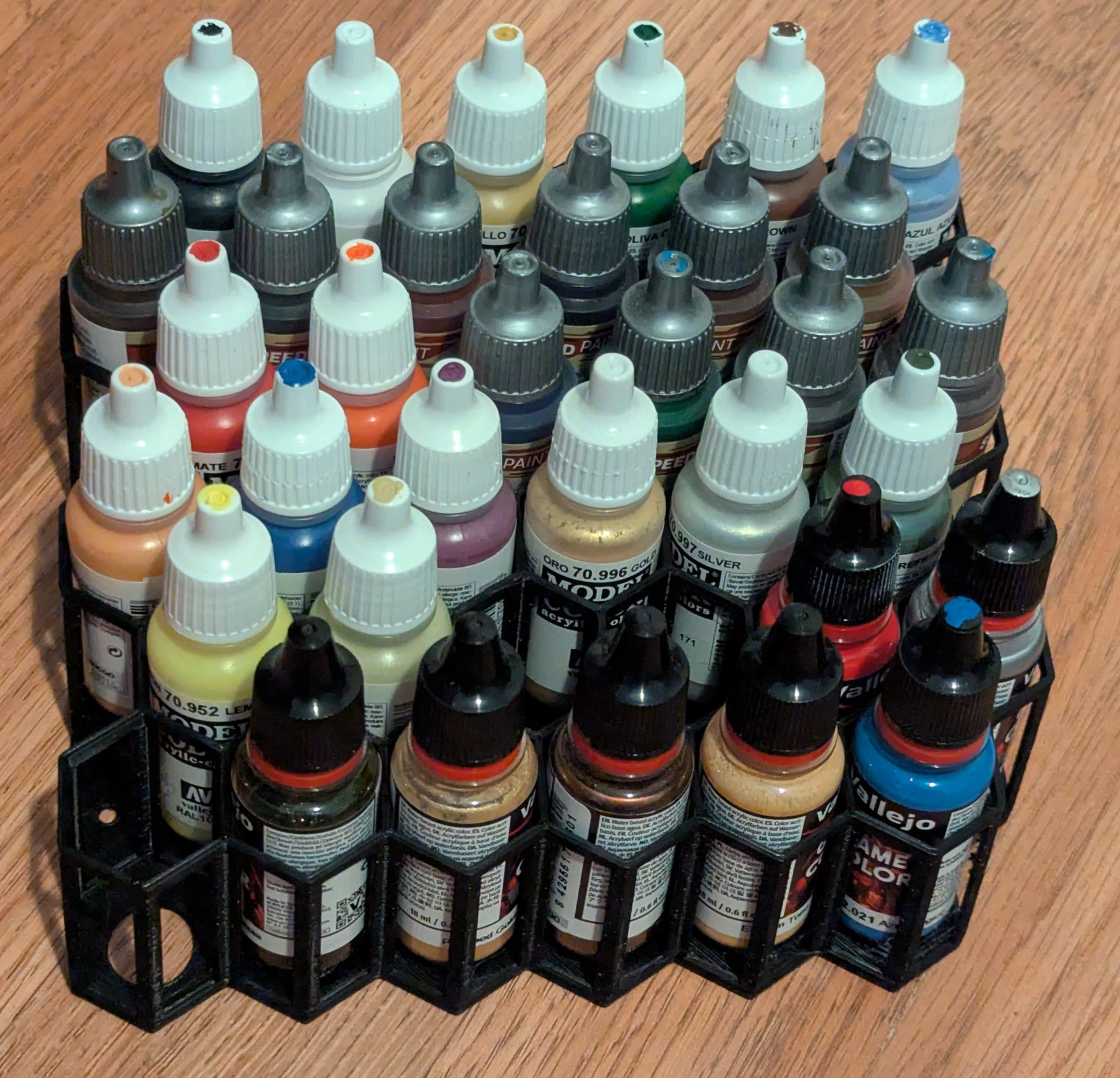 mini paint organizer rack w/ min material usage