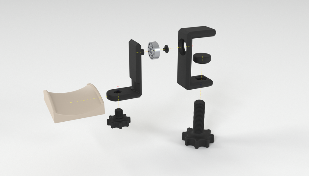 Clamping Headphones Rest (v2 updated)