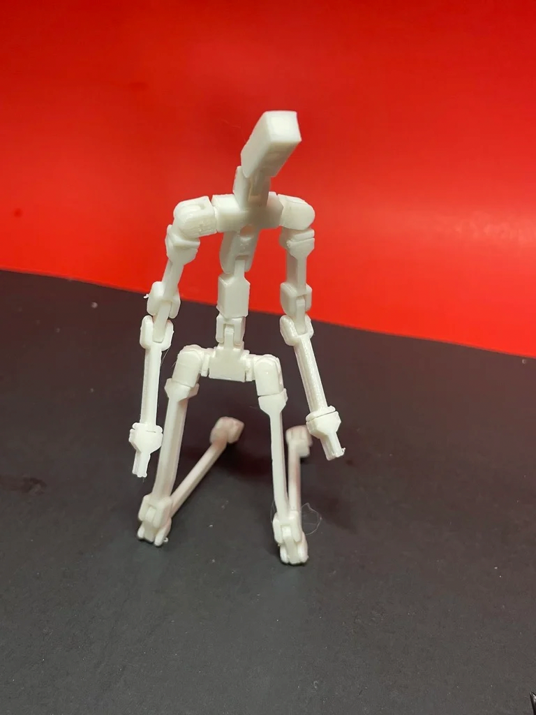 Print in place articulating figure armature