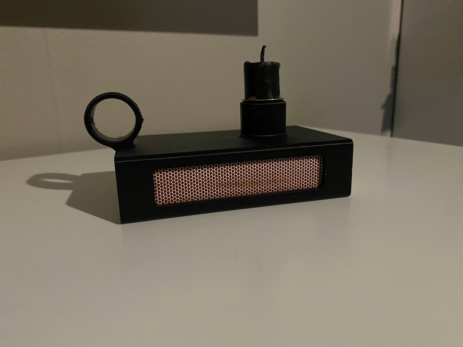 Candle Holder With Match Storage