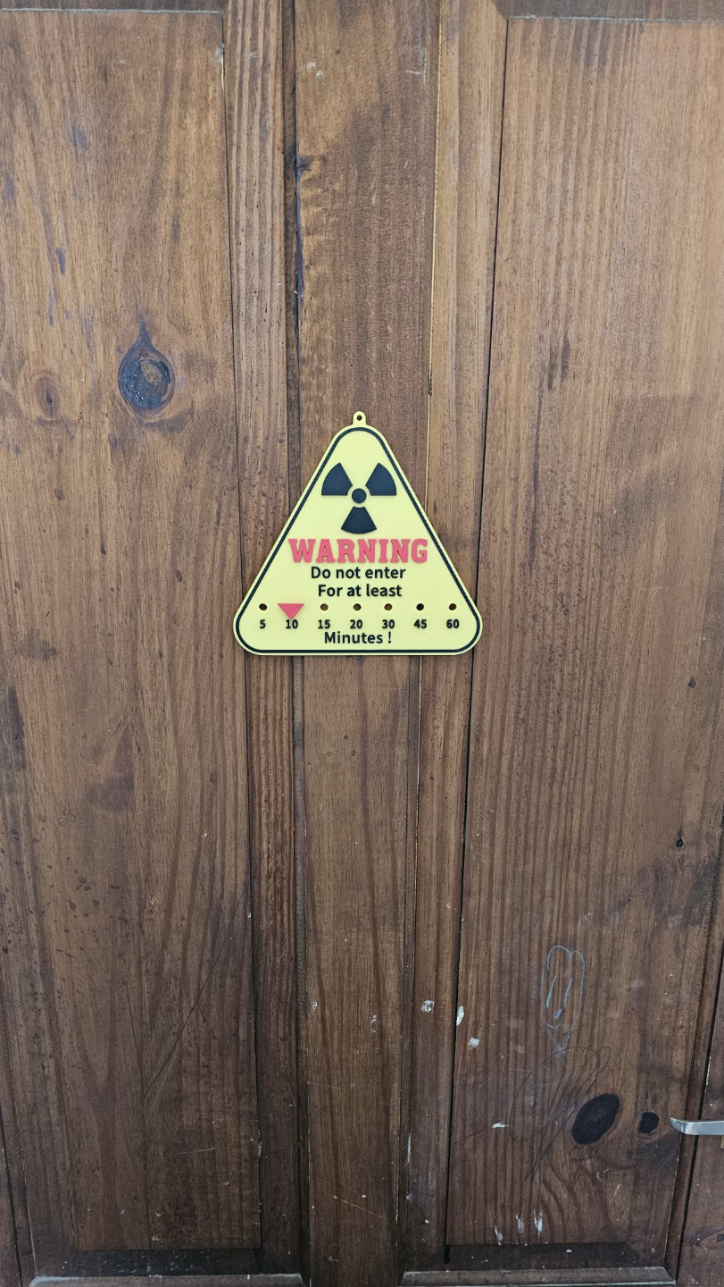 Bathroom smell warning scale