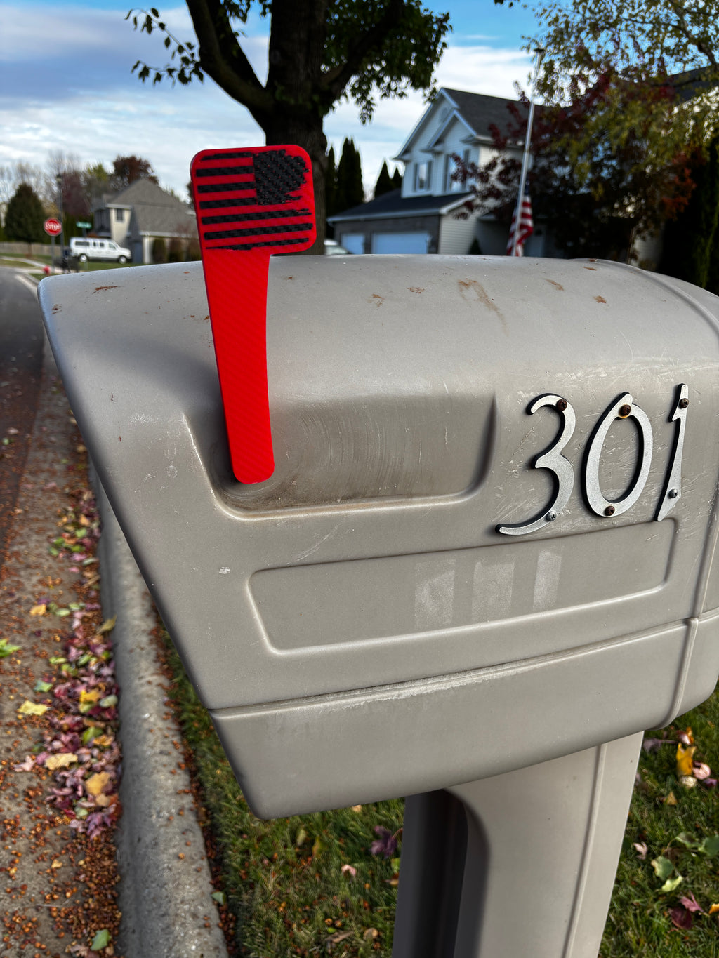 Mailbox Flag With American Flag