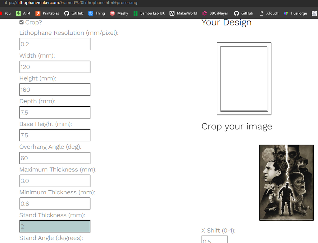 Universal Monsters Lithophane