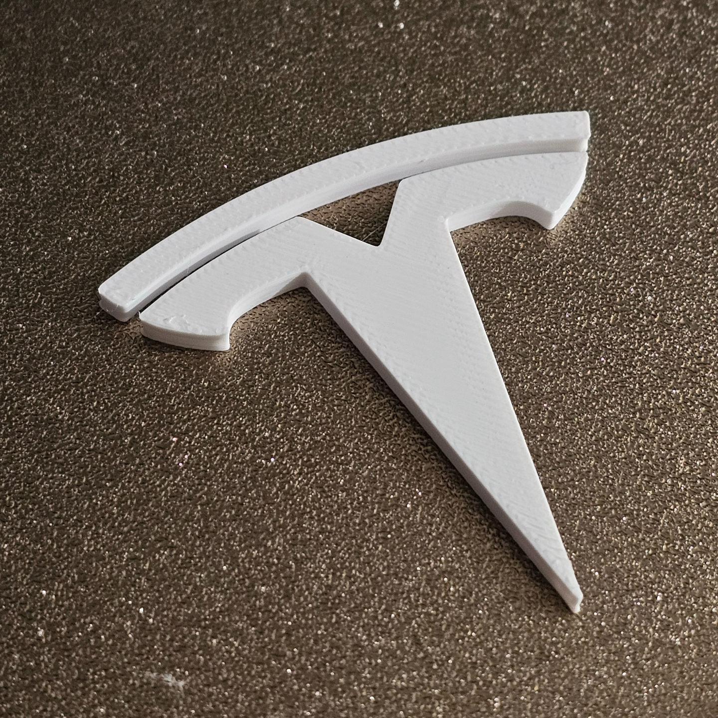 Tesla Emblem Logo - No Text, 3D Printed