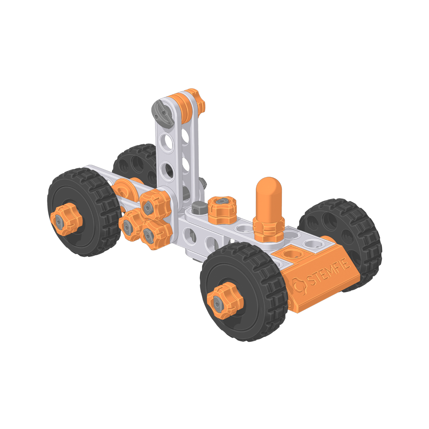 STEMFIE rubber-band-driven car