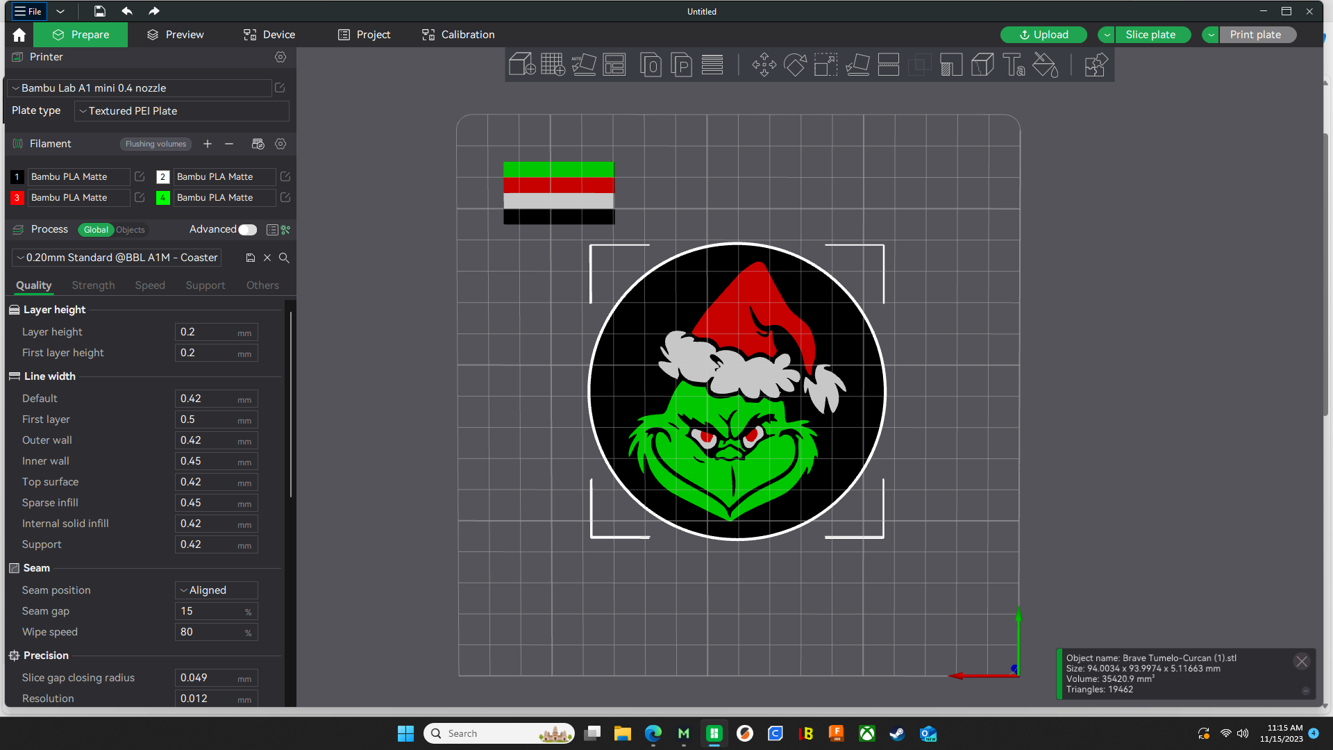 GrinchFace Coaster
