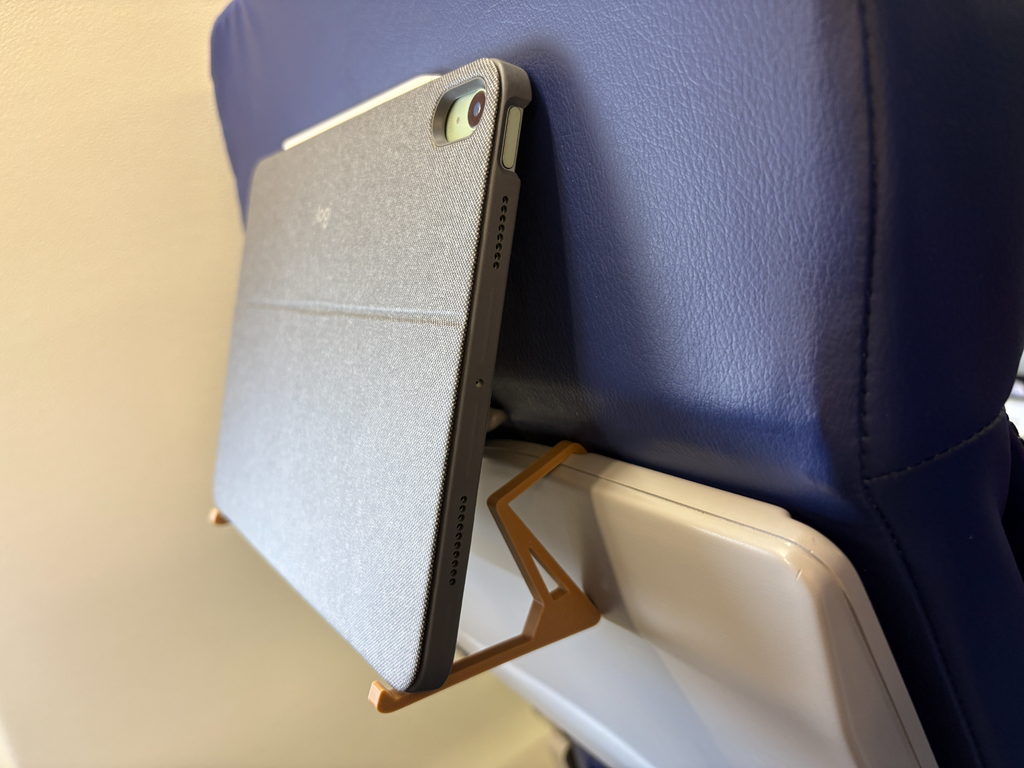 Airplane tray table device holder, 2 sizes