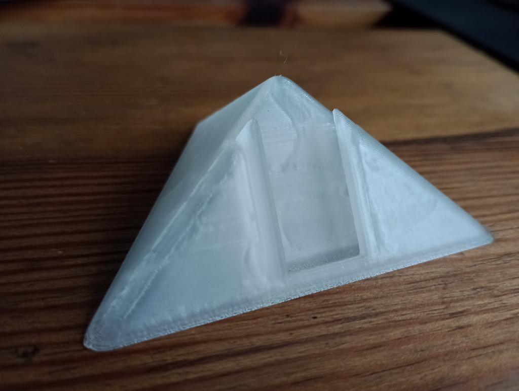 Triangular pyramid microphone/flash stand