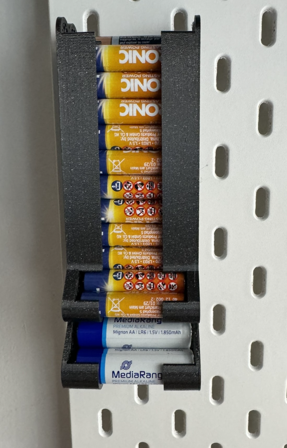AA + AAA Battery Holder/Dispenser for IKEA Skadis
