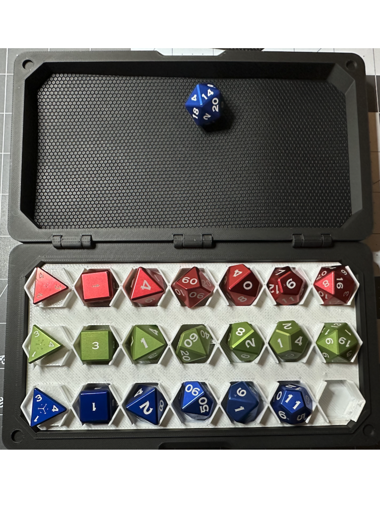 TPU-Lined Role-Playing Polyhedral Dice Storage