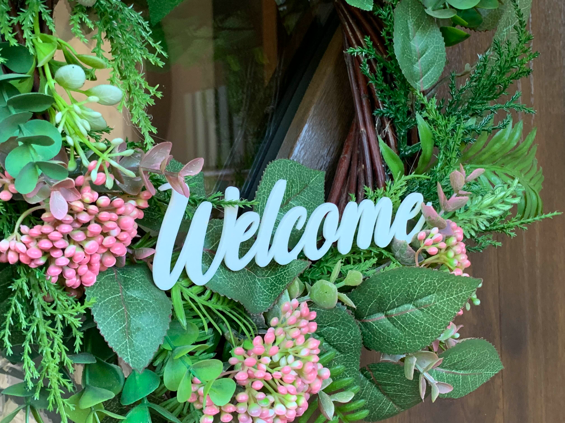 Inscription welcome sign