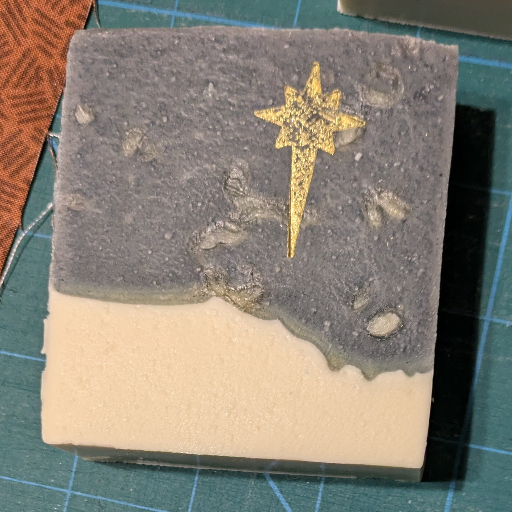 Soap stamp head with star of Bethlehem