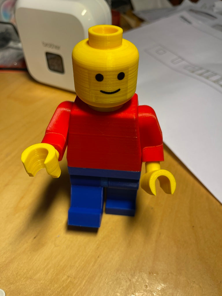 Brick Man Head for Blank Giant Minifig