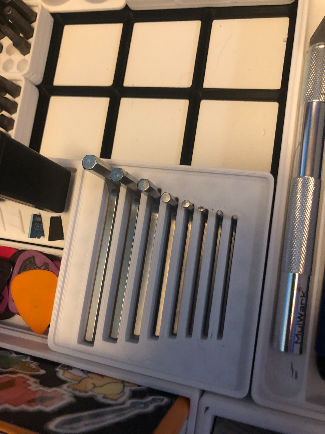 Gridfinity 8x Hex Key Holder