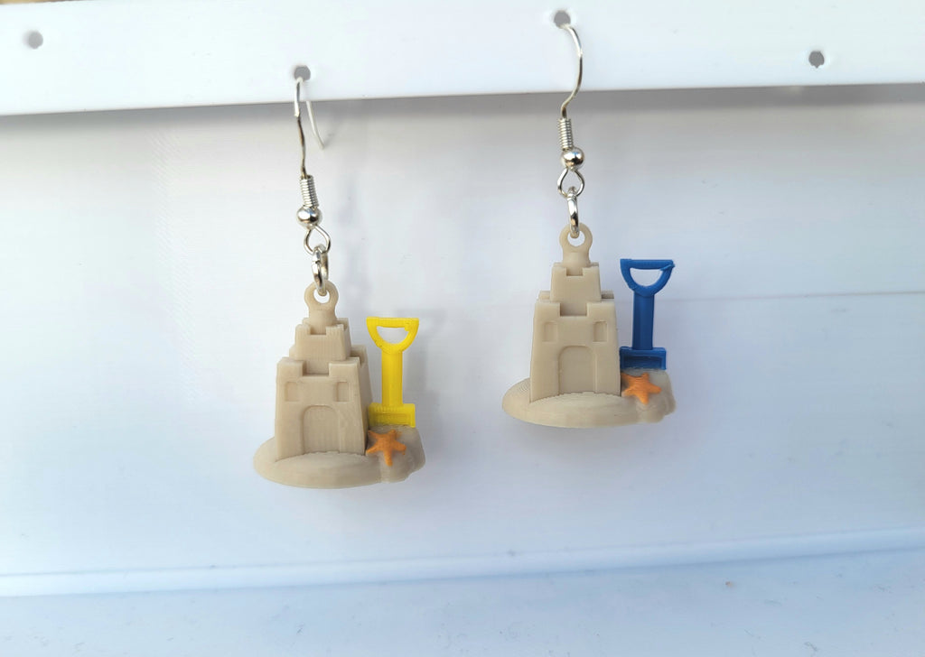 sand castle earrings