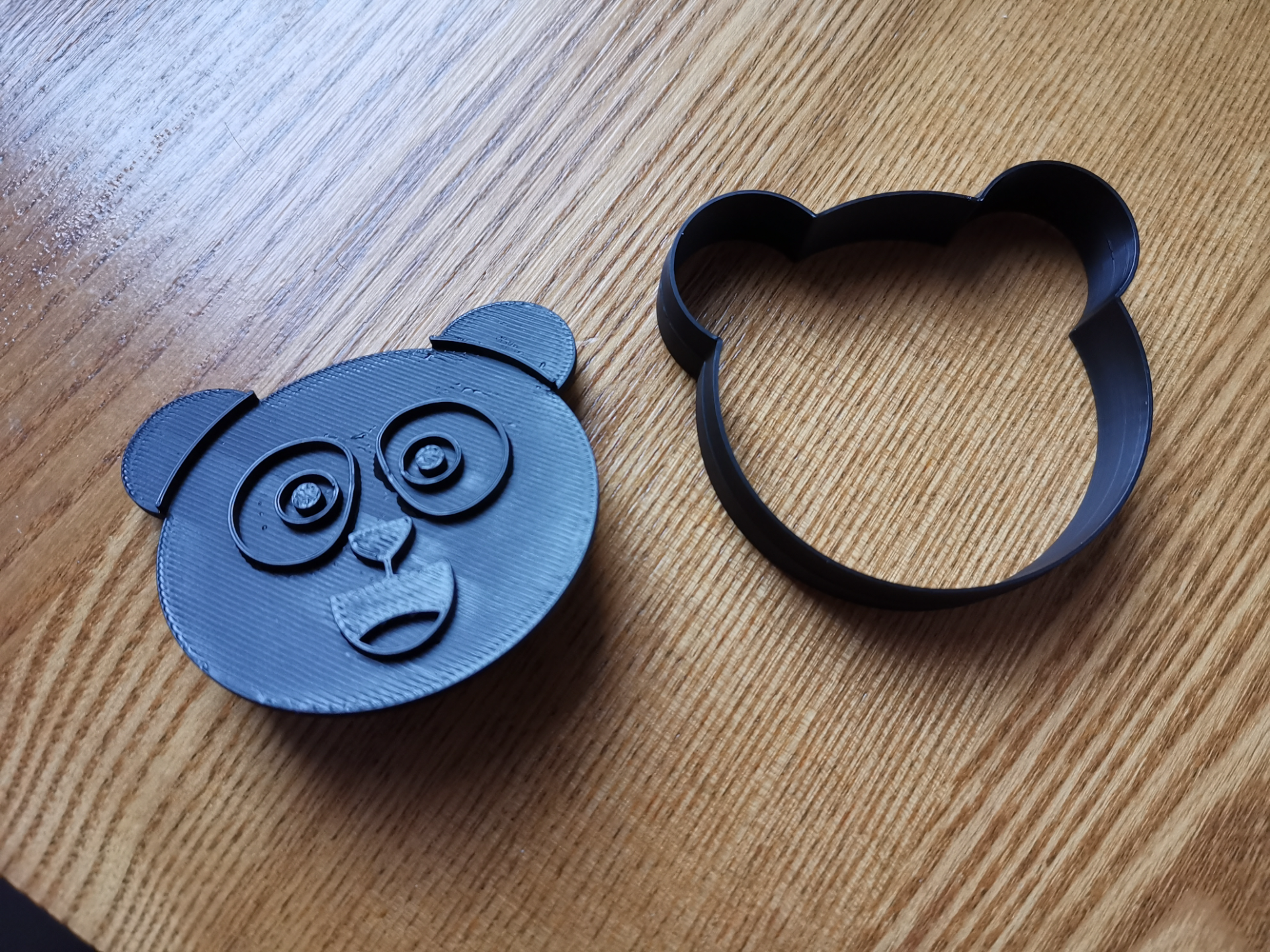 Panda Face Cookie Cutter With Stamp