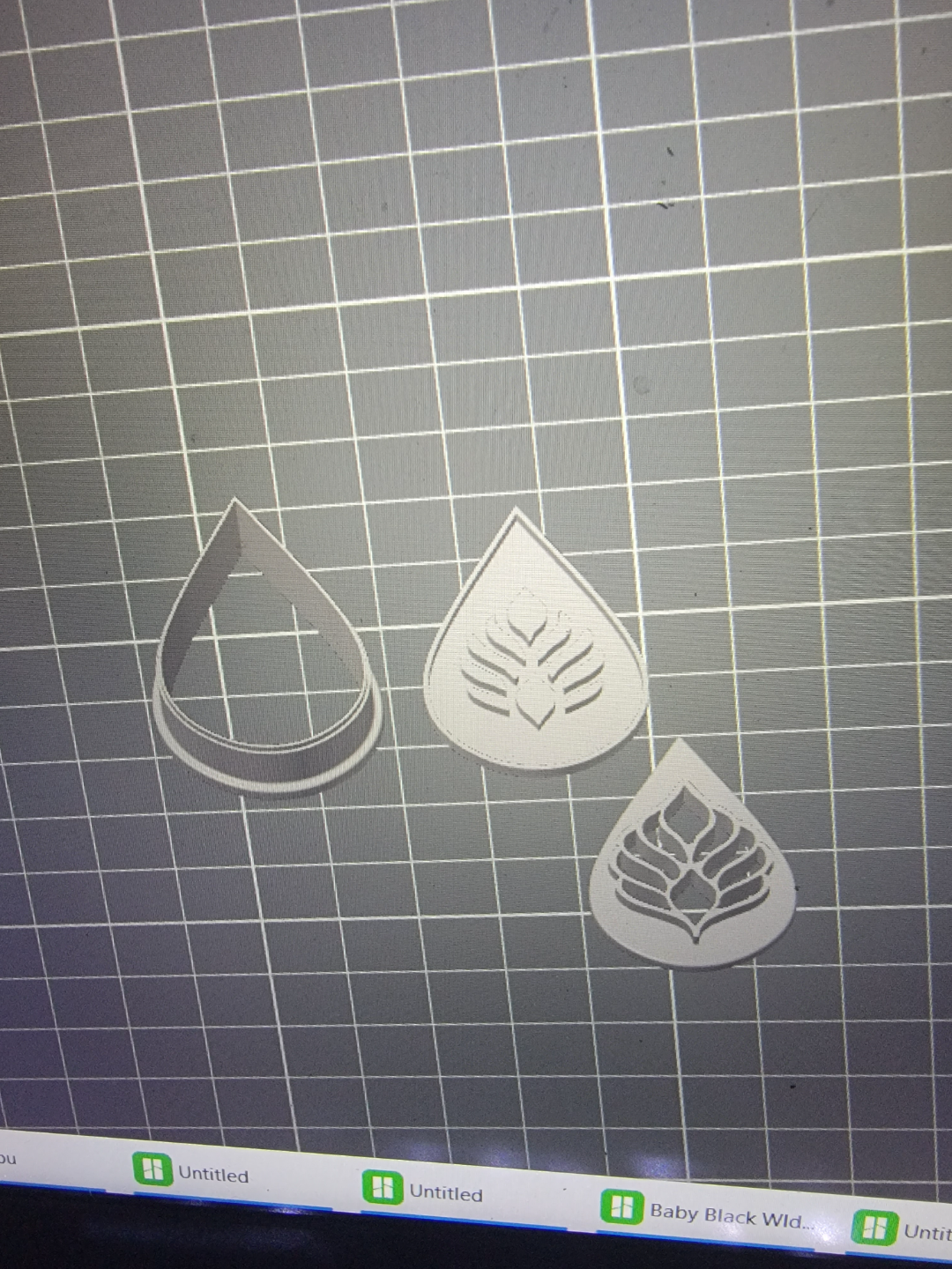 Teardrop Earring clay cutter set