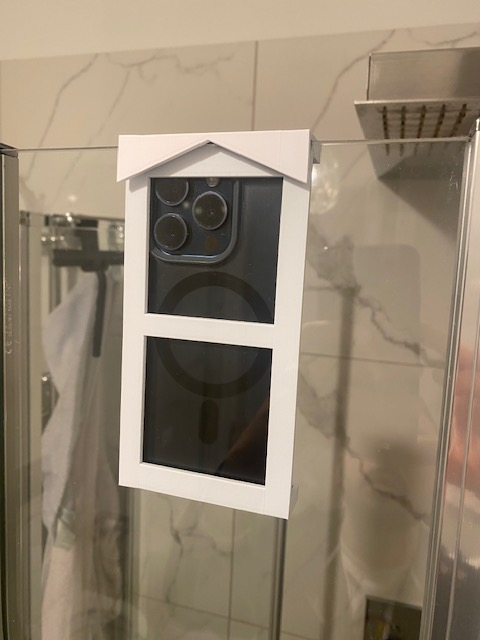 iPhone holder for shower