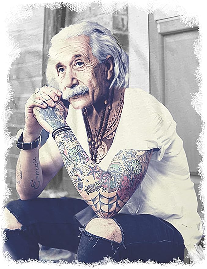Einstein mit Tattoo Lithophane