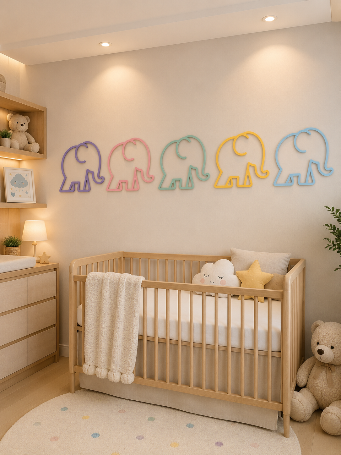 moldura elefante para decoração