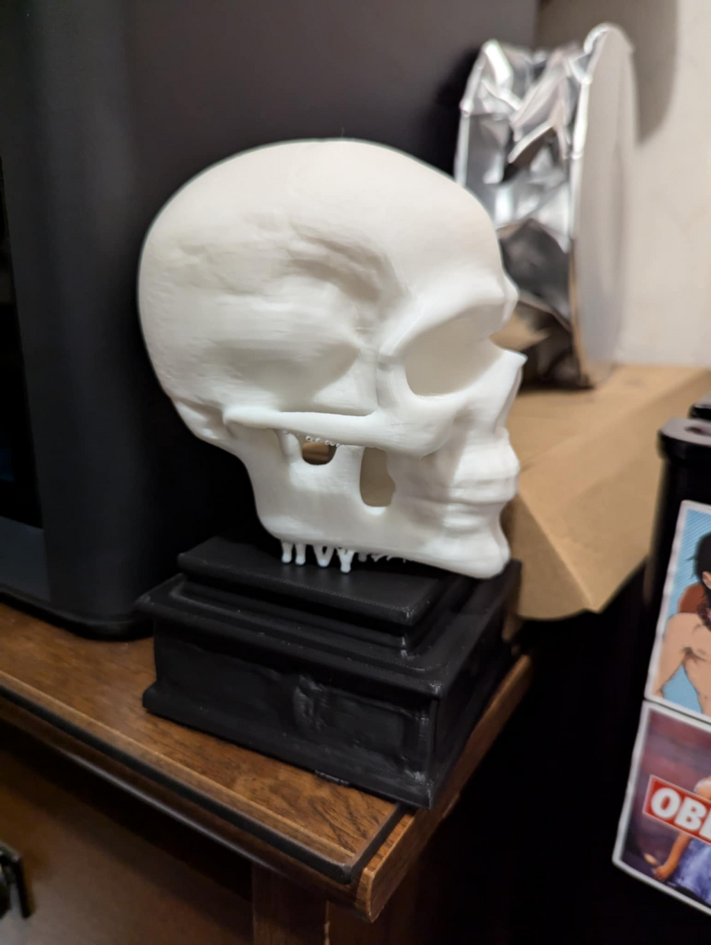 Skull on base